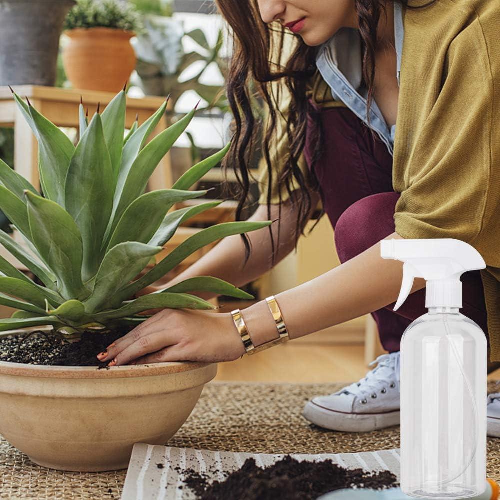 Botella de Spray Reutilizable UUJOLY 500 ml Transparente - 2 Paquete