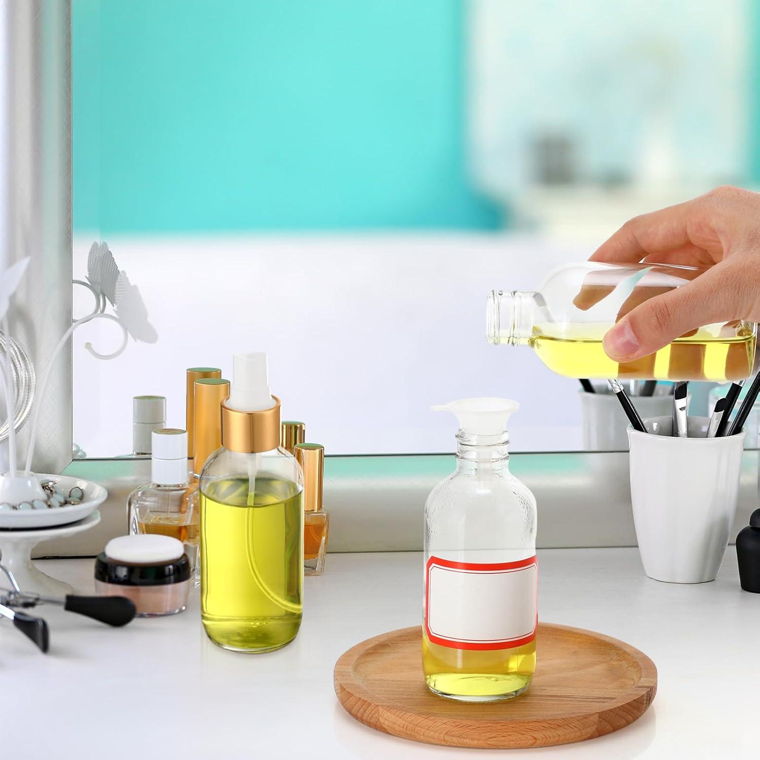 Fumete 2 Botellas de Vidrio 120ml Reutilizables con Etiquetas y Embudo