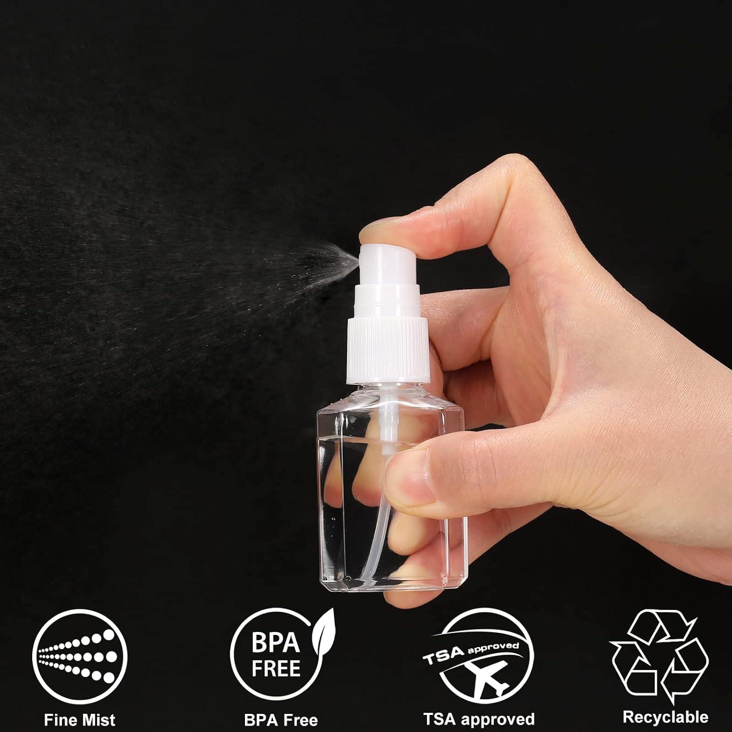 Paquete de 50 botellas de spray mini Vinsencoo 30ml claras