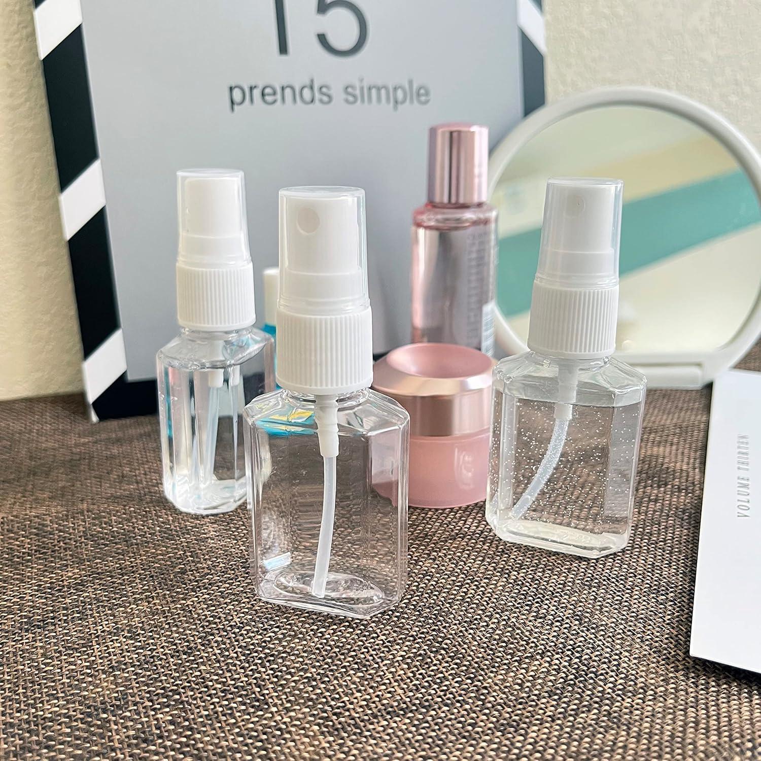 Paquete de 50 botellas de spray mini Vinsencoo 30ml claras