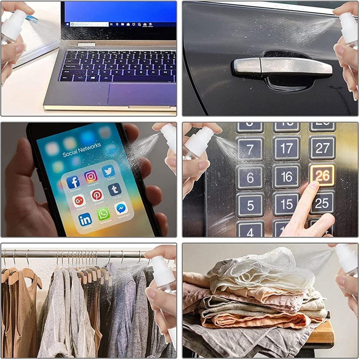 Paquete de 50 botellas de spray mini Vinsencoo 30ml claras