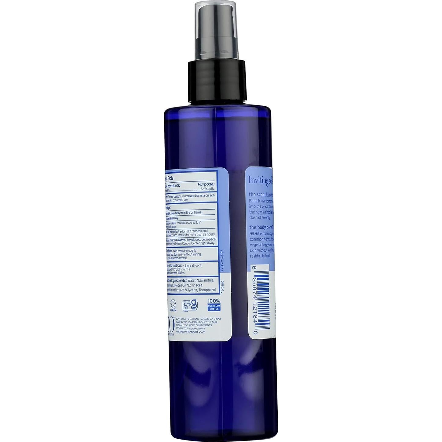Desinfectante de Manos Spray EO Lavanda Orgánica 226.8 ML
