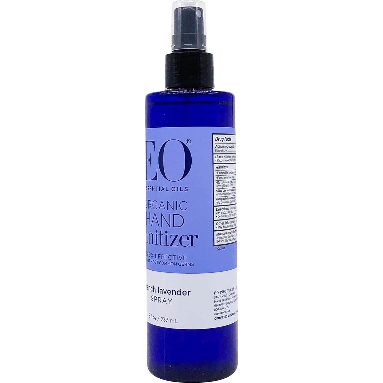 Desinfectante de Manos Spray EO Lavanda Orgánica 226.8 ML