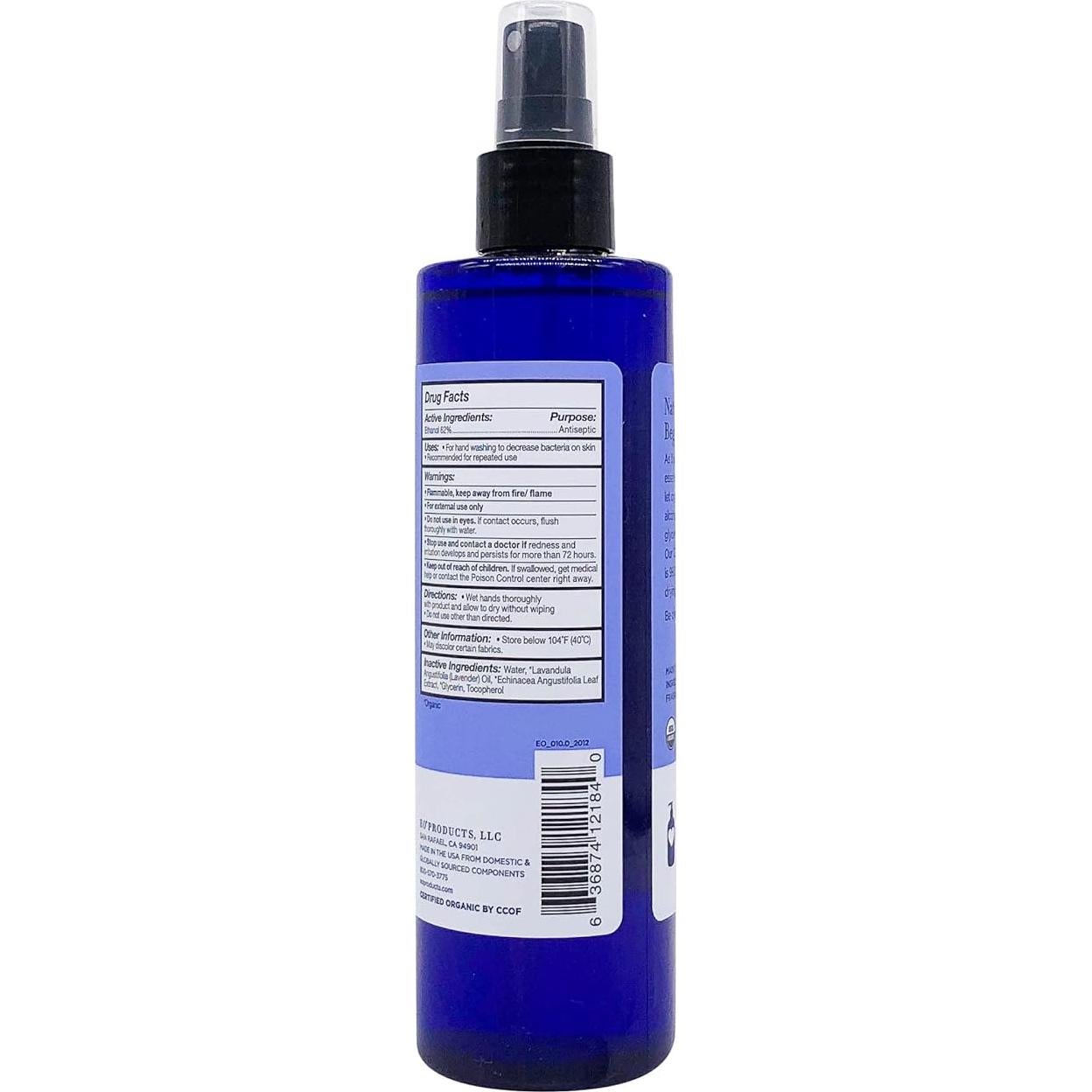 Desinfectante de Manos Spray EO Lavanda Orgánica 226.8 ML