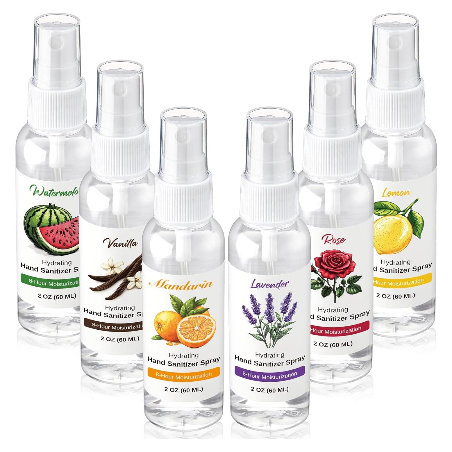 12 Sprays Desinfectantes de Manos Dansib 60ml Aromas Variados