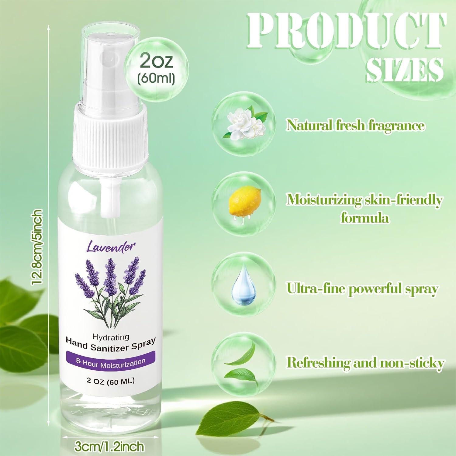 12 Sprays Desinfectantes de Manos Dansib 60ml Aromas Variados