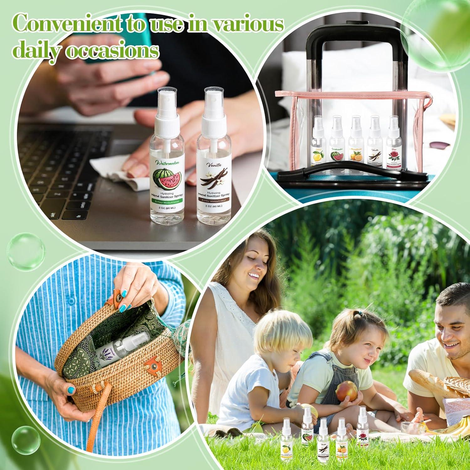 12 Sprays Desinfectantes de Manos Dansib 60ml Aromas Variados