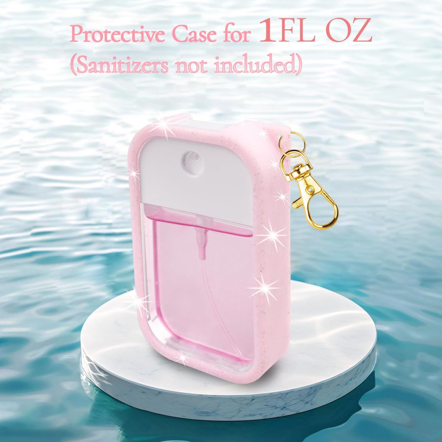 Funda de Silicona Touchland 30 ml con Llavero Rosa Brillante