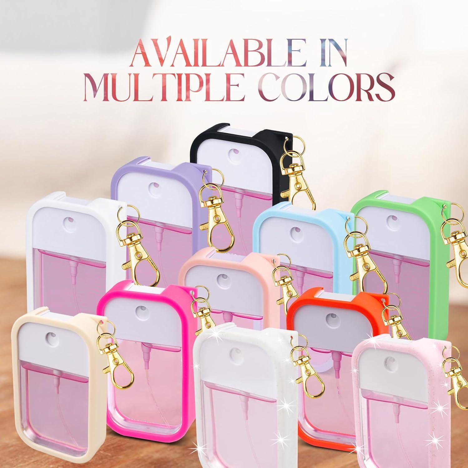 Funda de Silicona Touchland 30 ml con Llavero Rosa Brillante