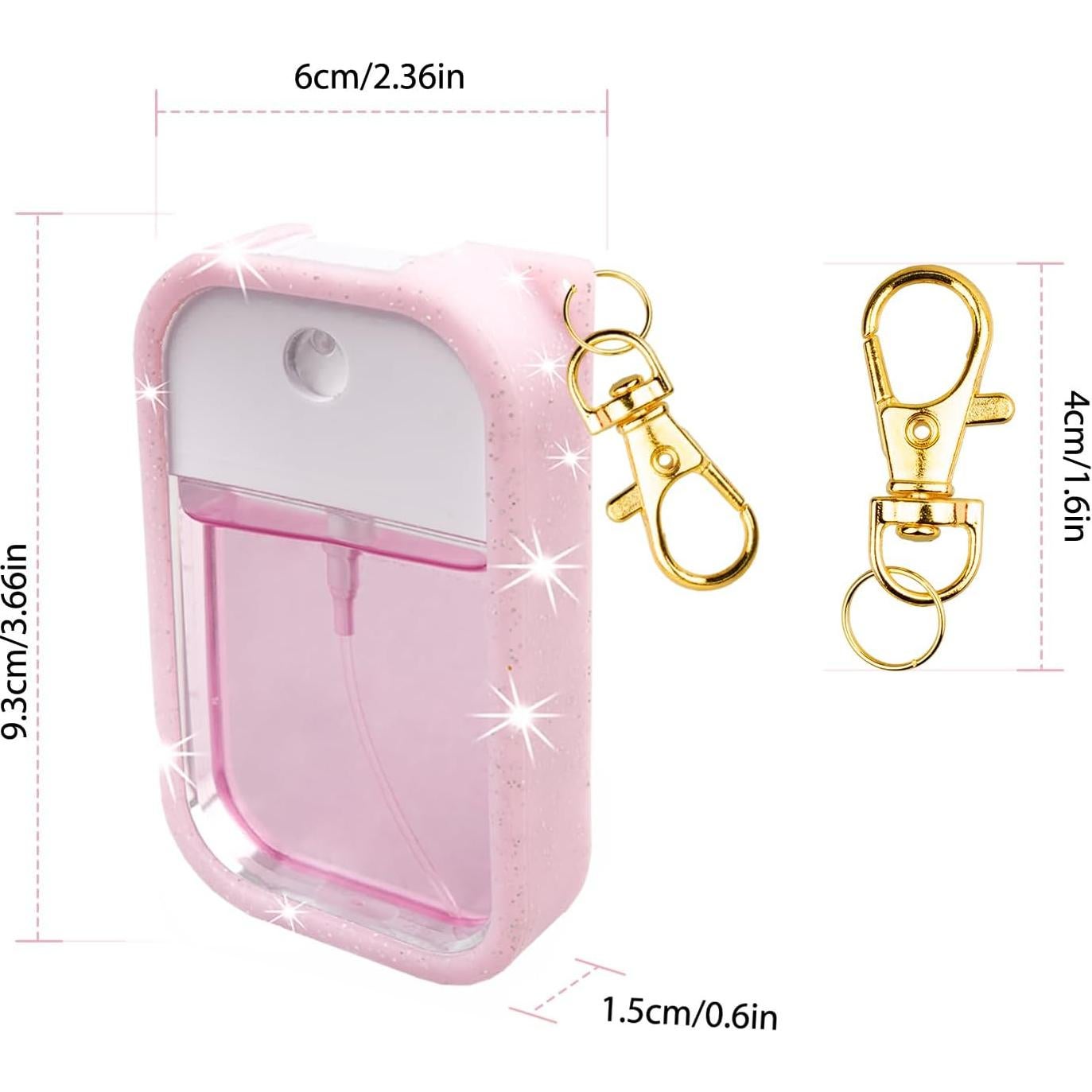 Funda de Silicona Touchland 30 ml con Llavero Rosa Brillante