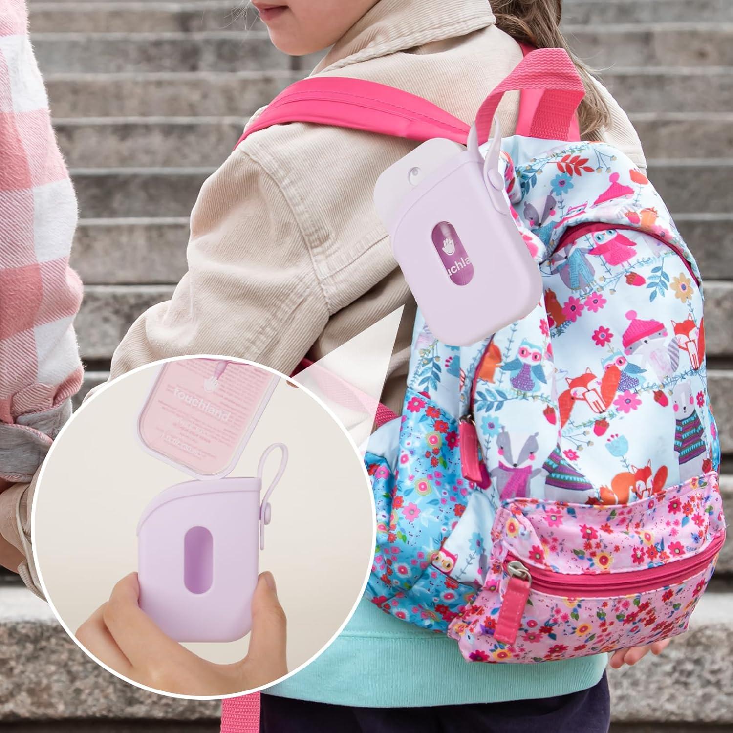 Funda de Silicona Rosa para Spray Desinfectante Touchland 30 ml