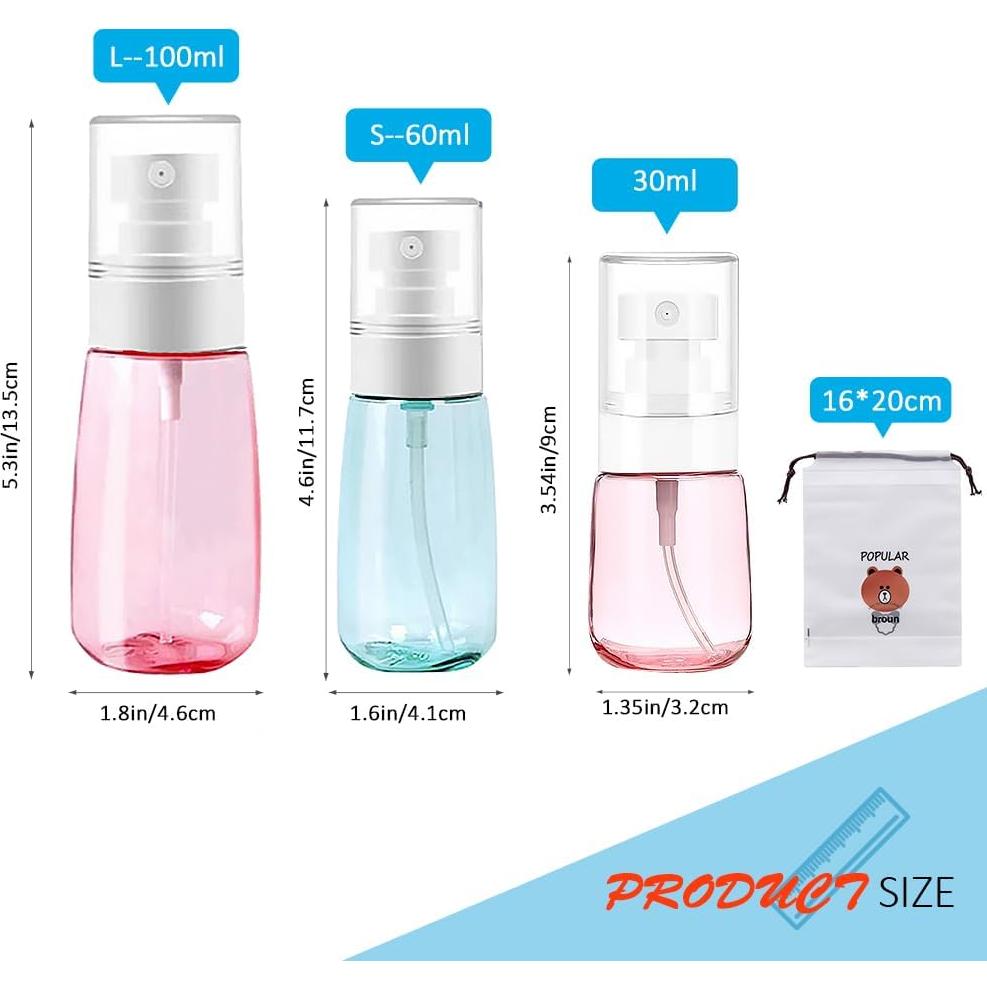 Botella de Spray de Neblina Fina AMORIX 30ml - 6 Piezas