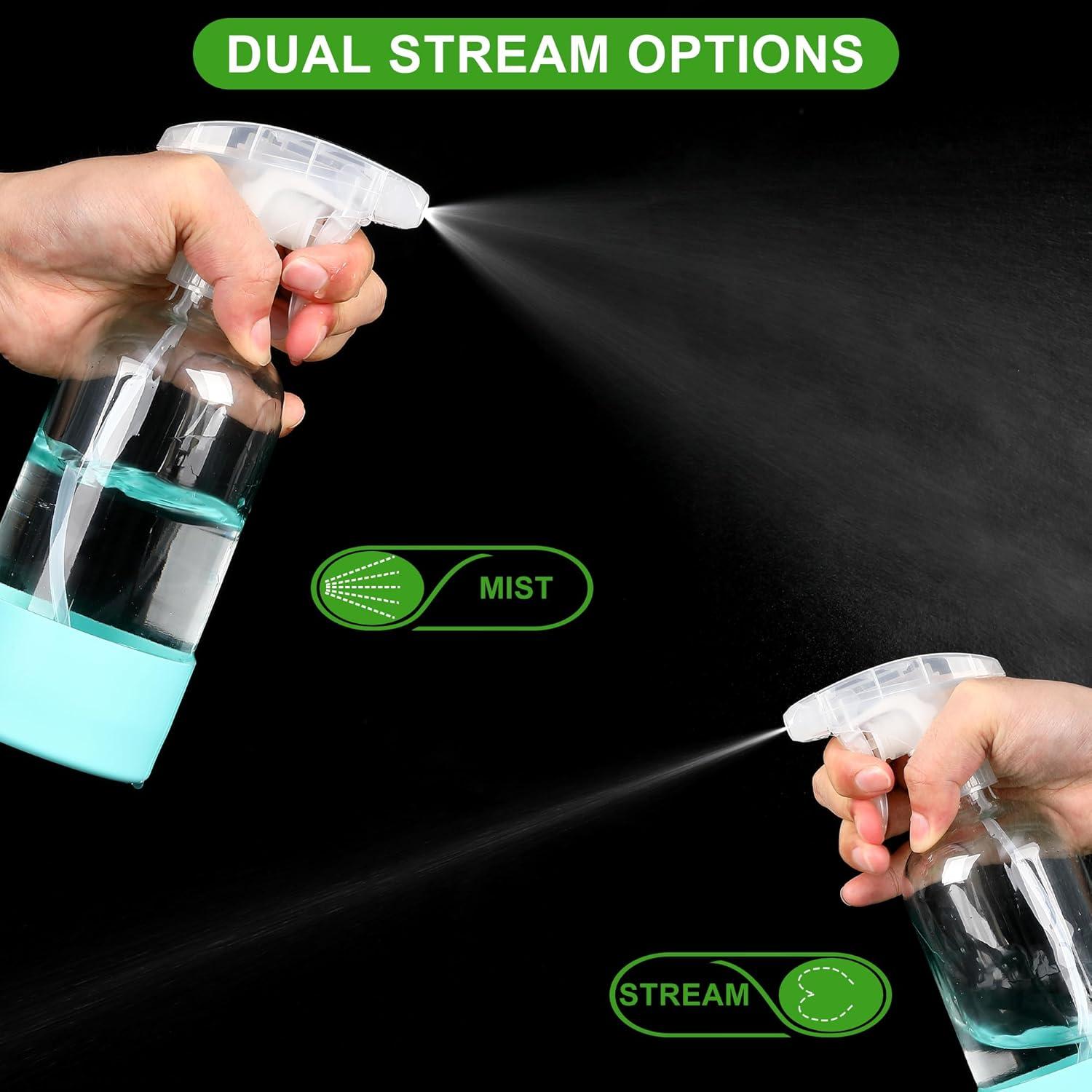 Botella de Spray de Vidrio YULING-X 500 ml 3 Piezas con Funda