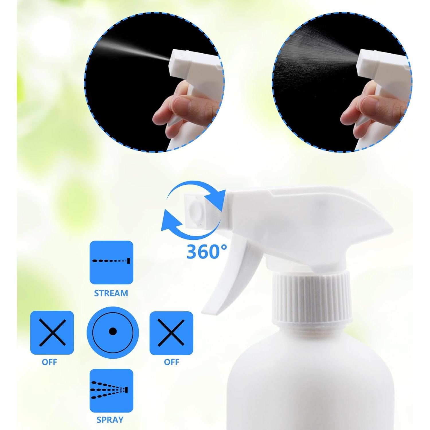 Paquete de 2 Botellas de Spray DTDNZKN 500ml Ajustables