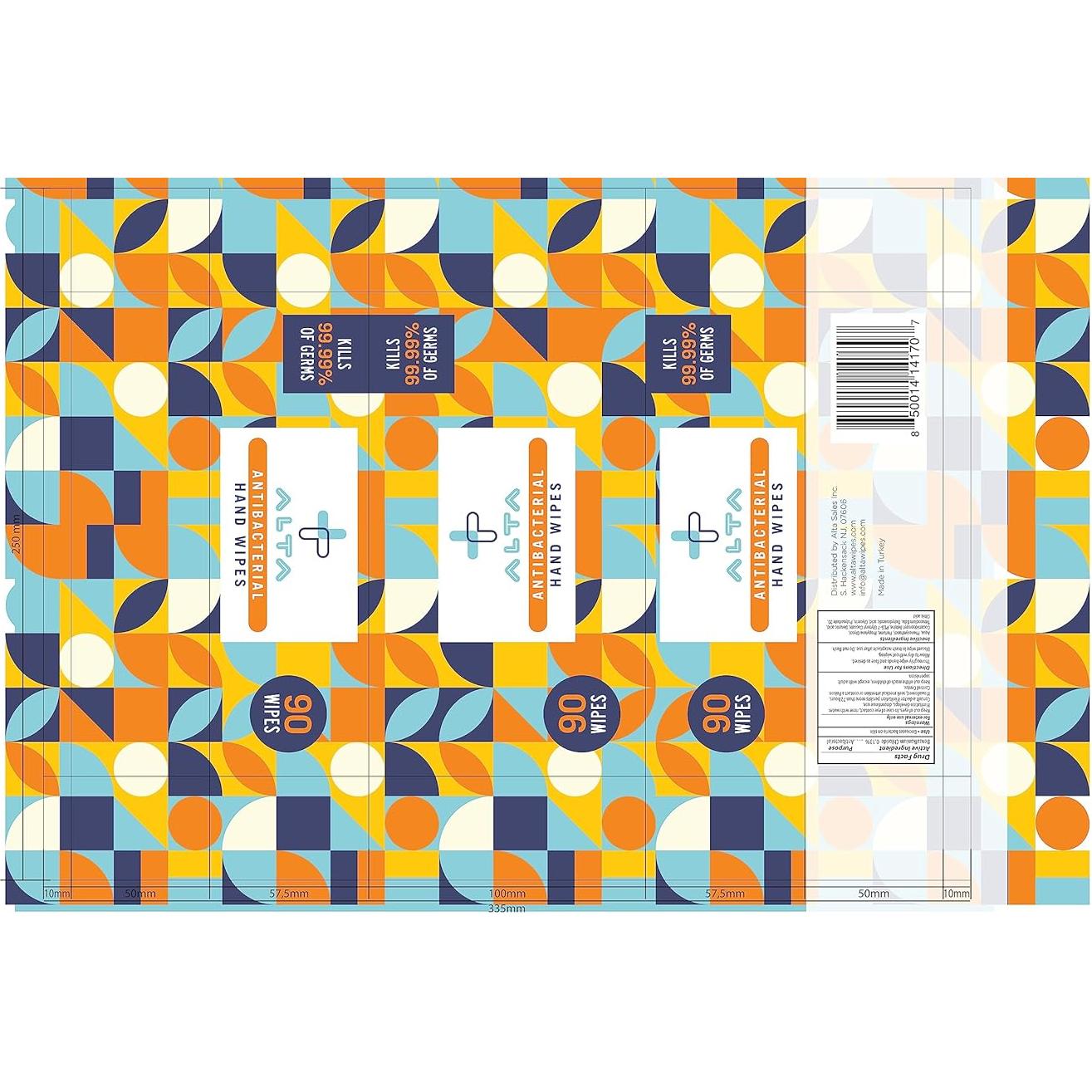 Toallitas Antibacteriales ALTA + 90 Unidades Sin Alcohol