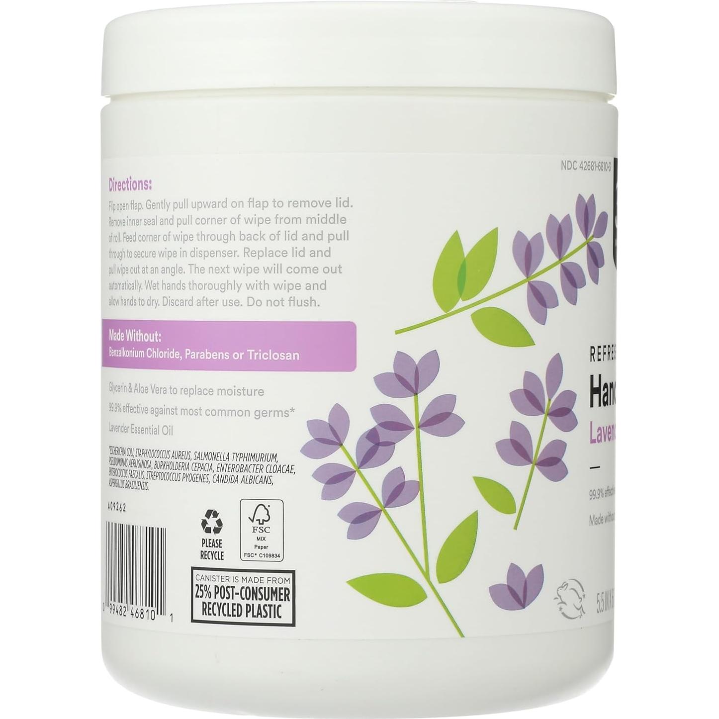 Toallitas Desinfectantes de Manos 365 Lavanda 210 Unidades