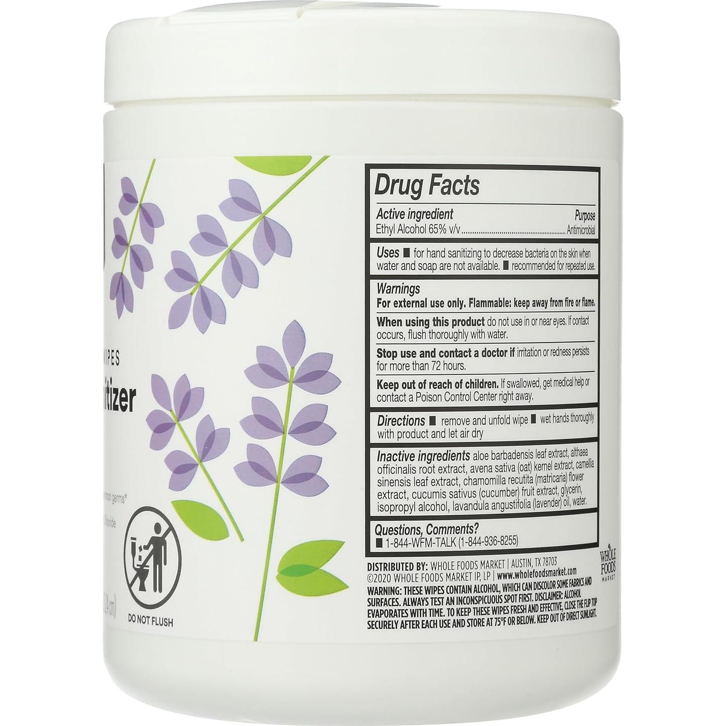 Toallitas Desinfectantes de Manos 365 Lavanda 210 Unidades