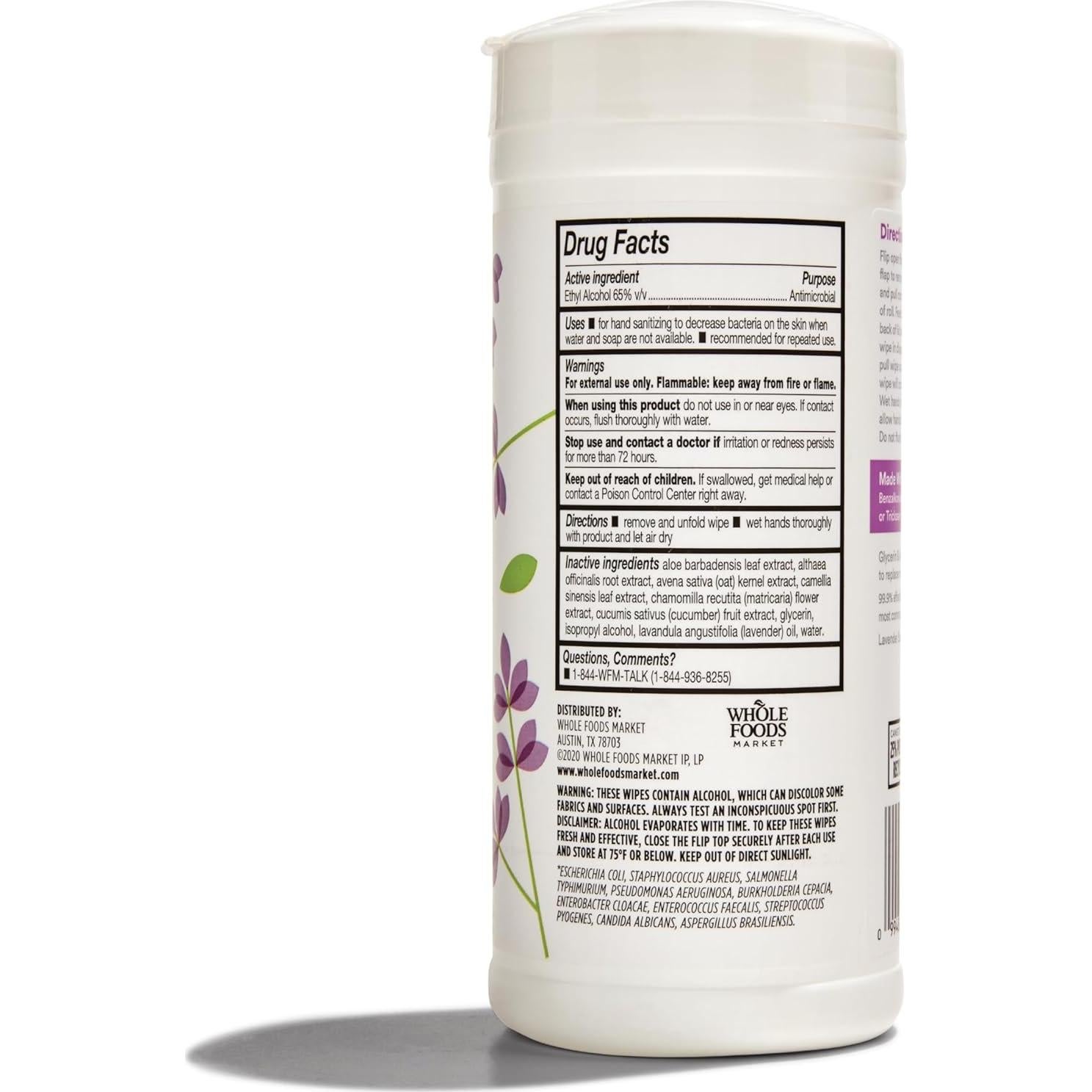 Toallitas Desinfectantes de Manos 365 Lavanda 40 Unidades