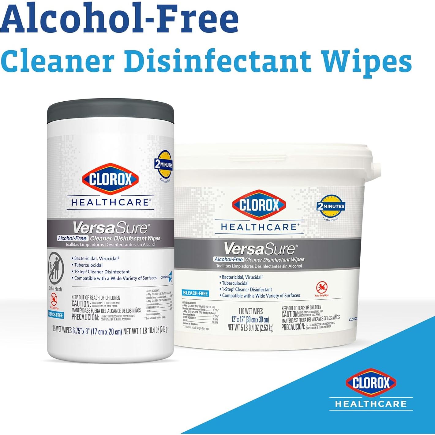 Toallitas Desinfectantes CLOROX Healthcare VersaSure 110 Unidades