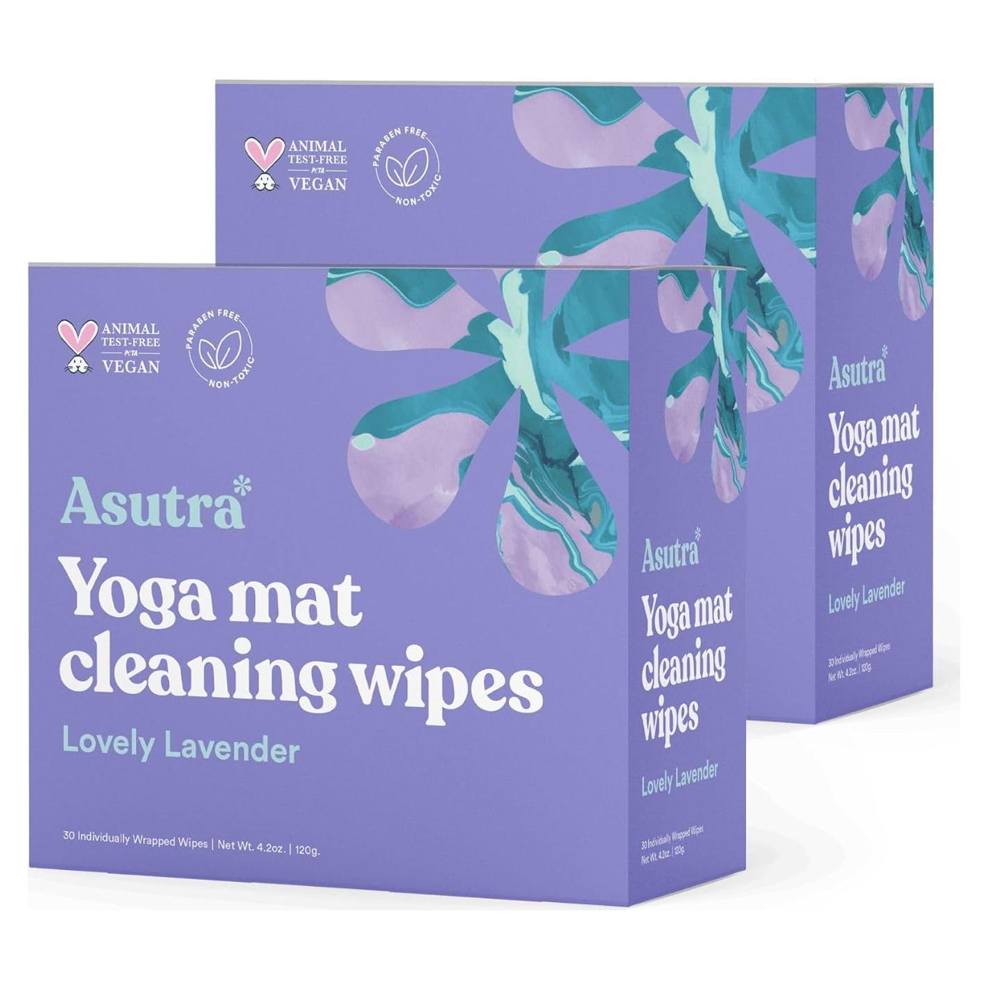 Toallitas Limpiadoras ASUTRA para Esteras de Yoga 60 Unidades