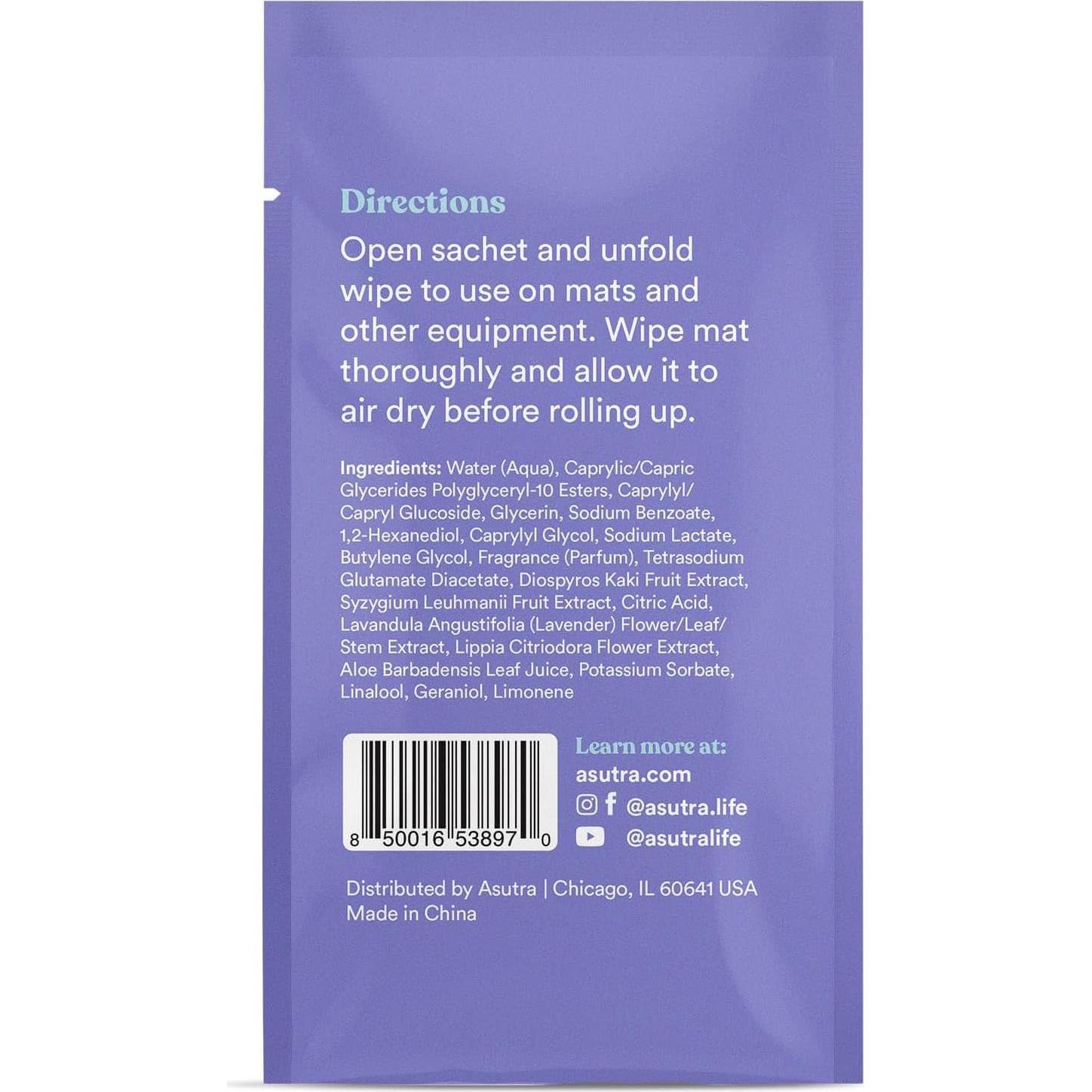 Toallitas Limpiadoras ASUTRA para Esteras de Yoga 60 Unidades