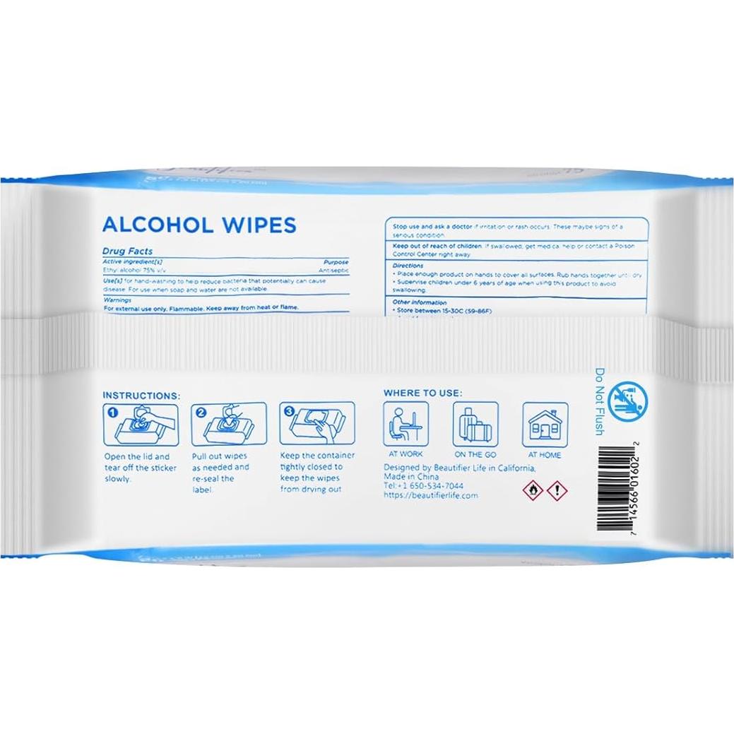 Toallitas Desinfectantes Húmedas Beautifier Life 200 Unidades