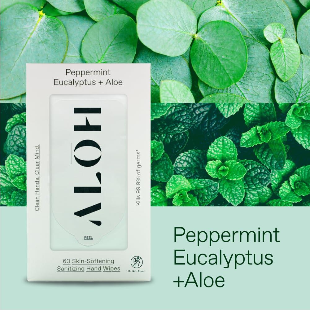 Toallitas Desinfectantes ALO Peppermint Eucalyptus 60ct