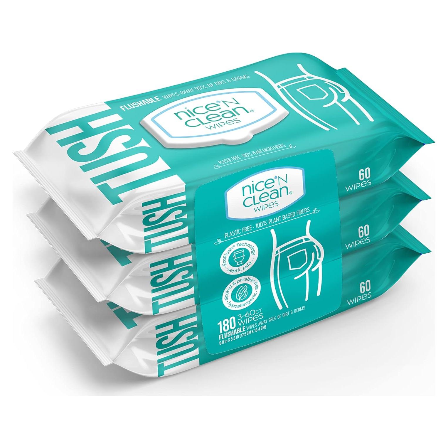 Toallitas Húmedas Desechables Nice 'N Clean 180 Unidades Aloe