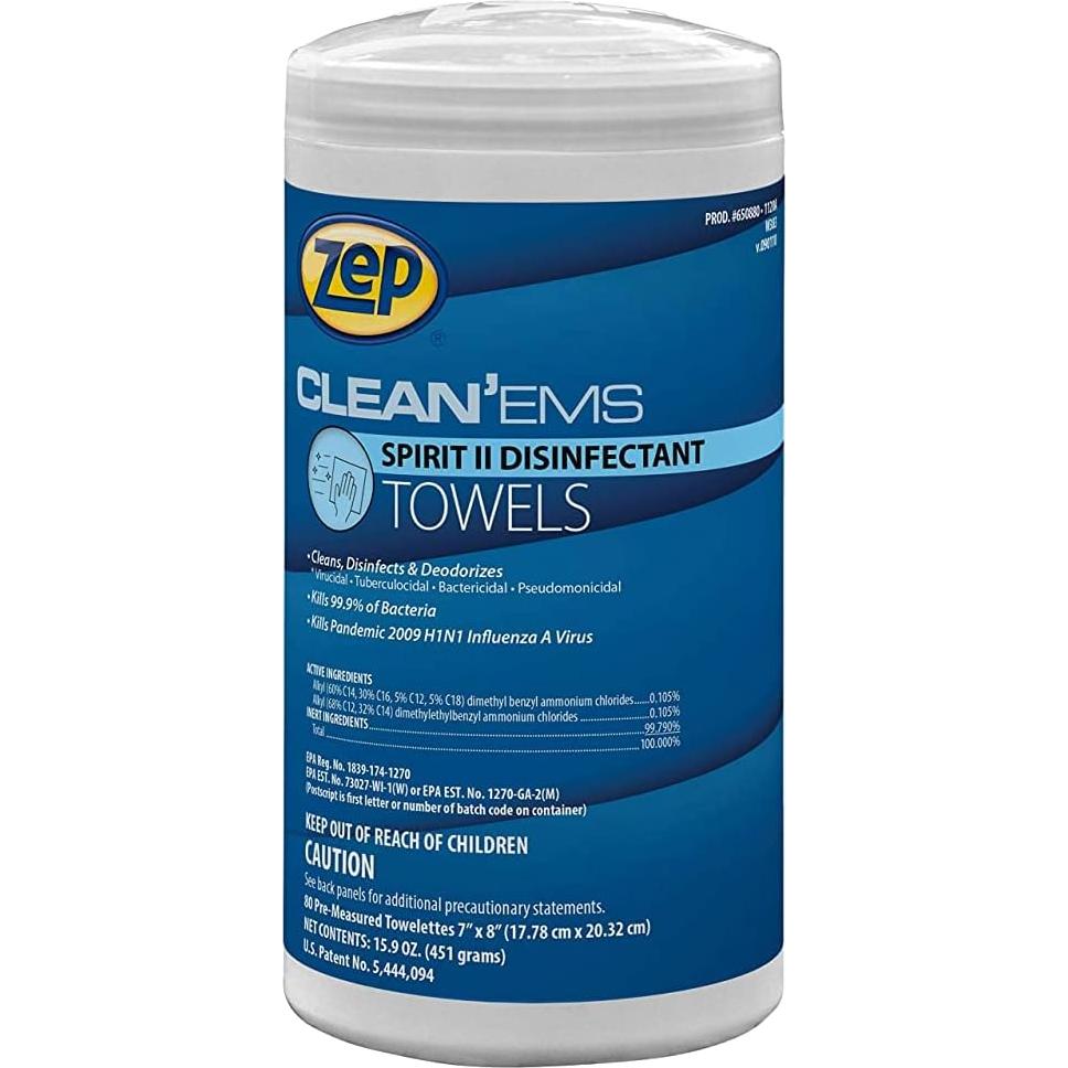 Toallitas Desinfectantes Zep Clean'Ems Spirit II - 40 Unidades