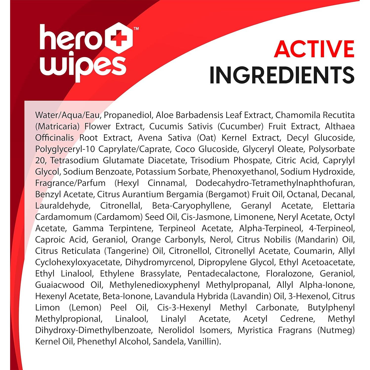 Toallitas Húmedas Hero para el Cuerpo 120ct 25.4x22.9cm