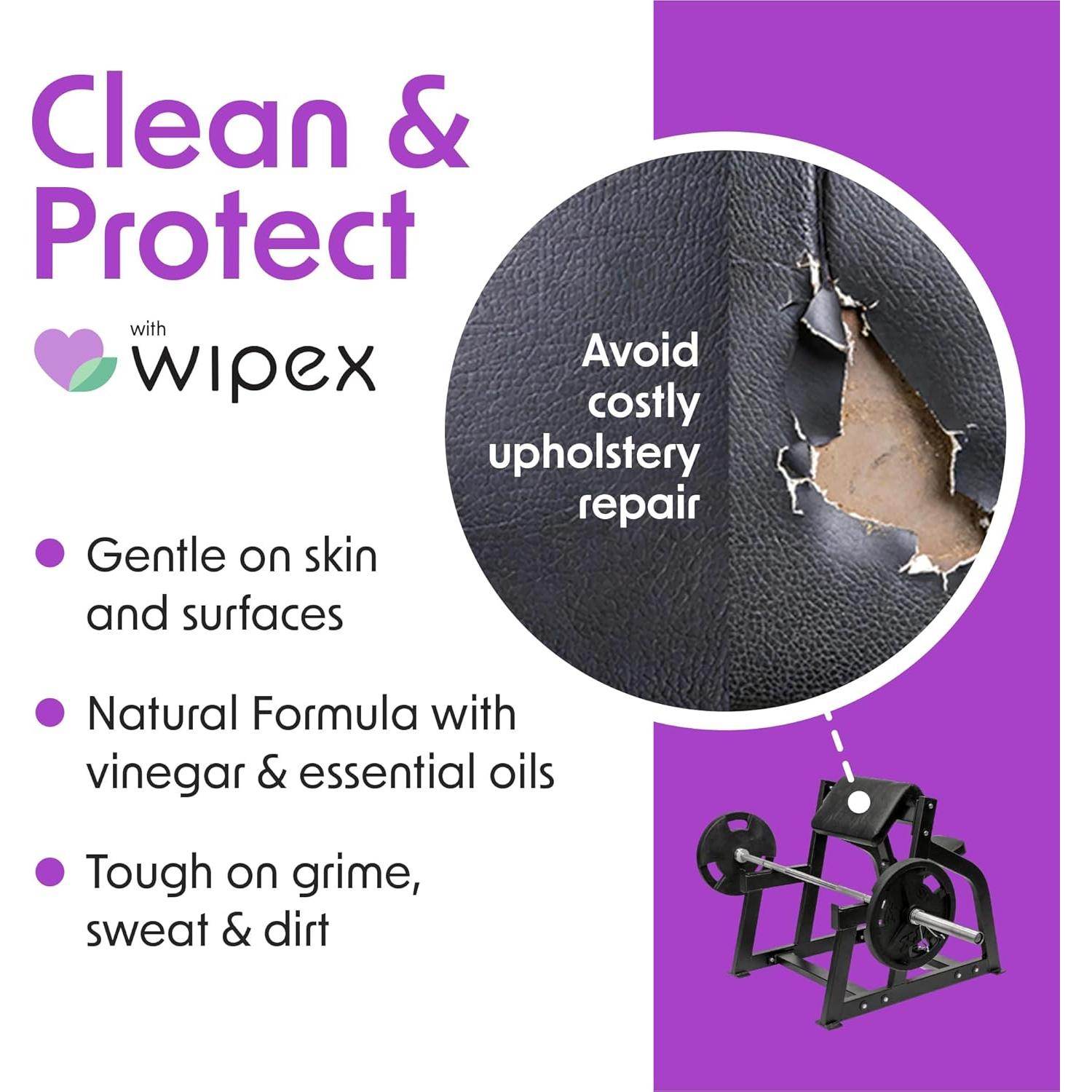 Toallitas Naturales Wipex para Equipos de Fitness 700 Unidades