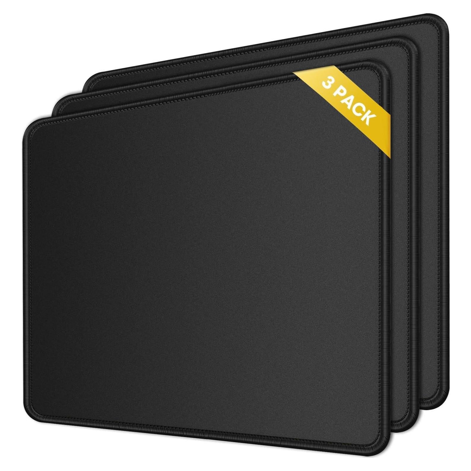 Paquete de 3 Alfombrillas de Ratón YUGMCOCE 25.9x21.1 cm Negro