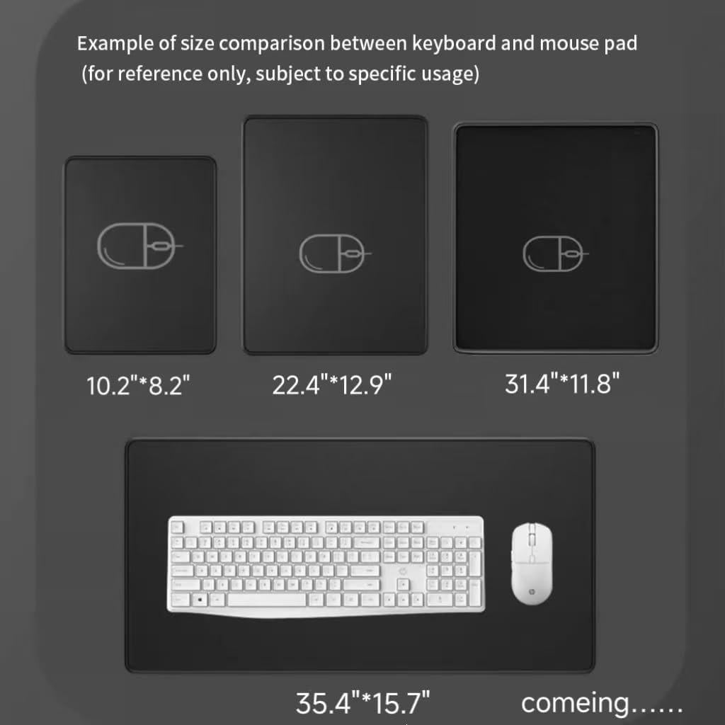 Paquete de 3 Alfombrillas de Ratón YUGMCOCE 25.9x21.1 cm Negro