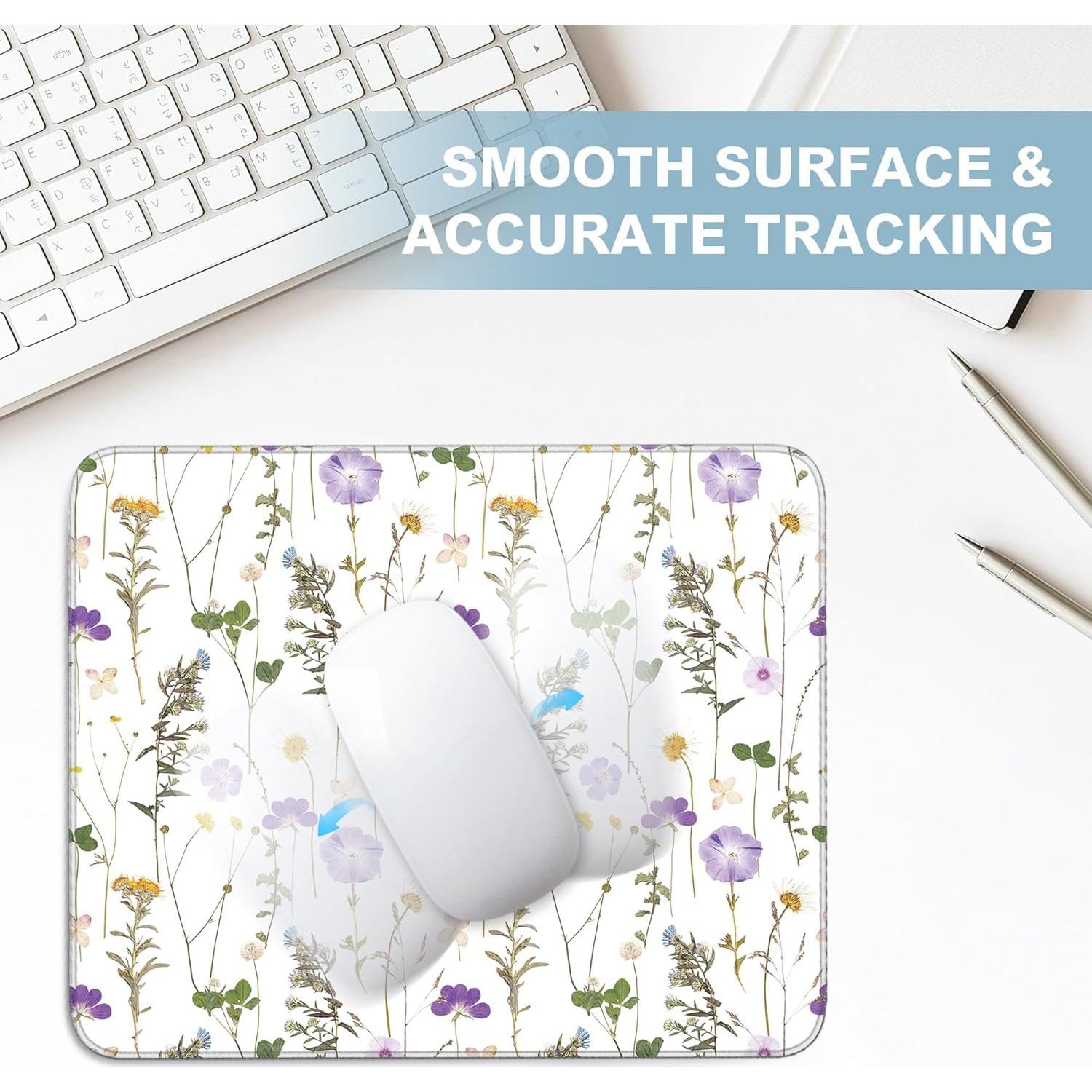 Alfombrilla de Ratón LVYUNF Flores 26x21 cm Antideslizante