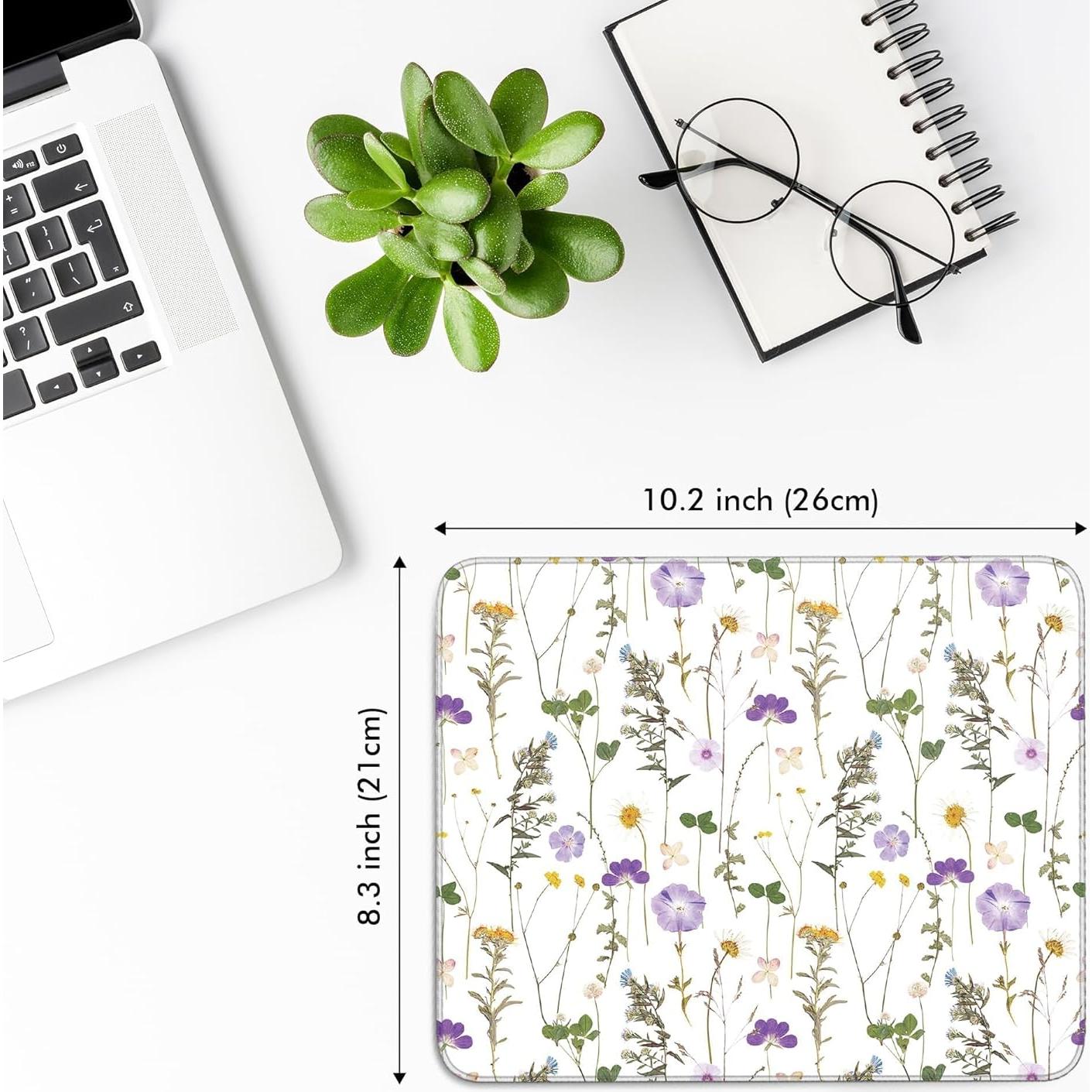 Alfombrilla de Ratón LVYUNF Flores 26x21 cm Antideslizante