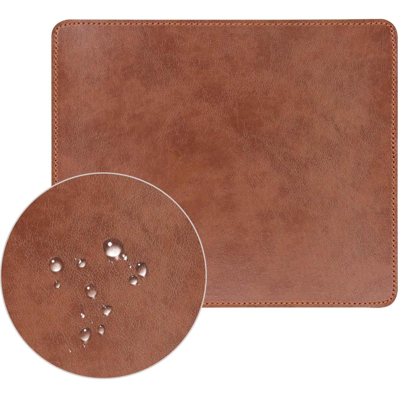 Alfombrilla de Ratón de Cuero PU Newplenty 24x20 cm Antideslizante