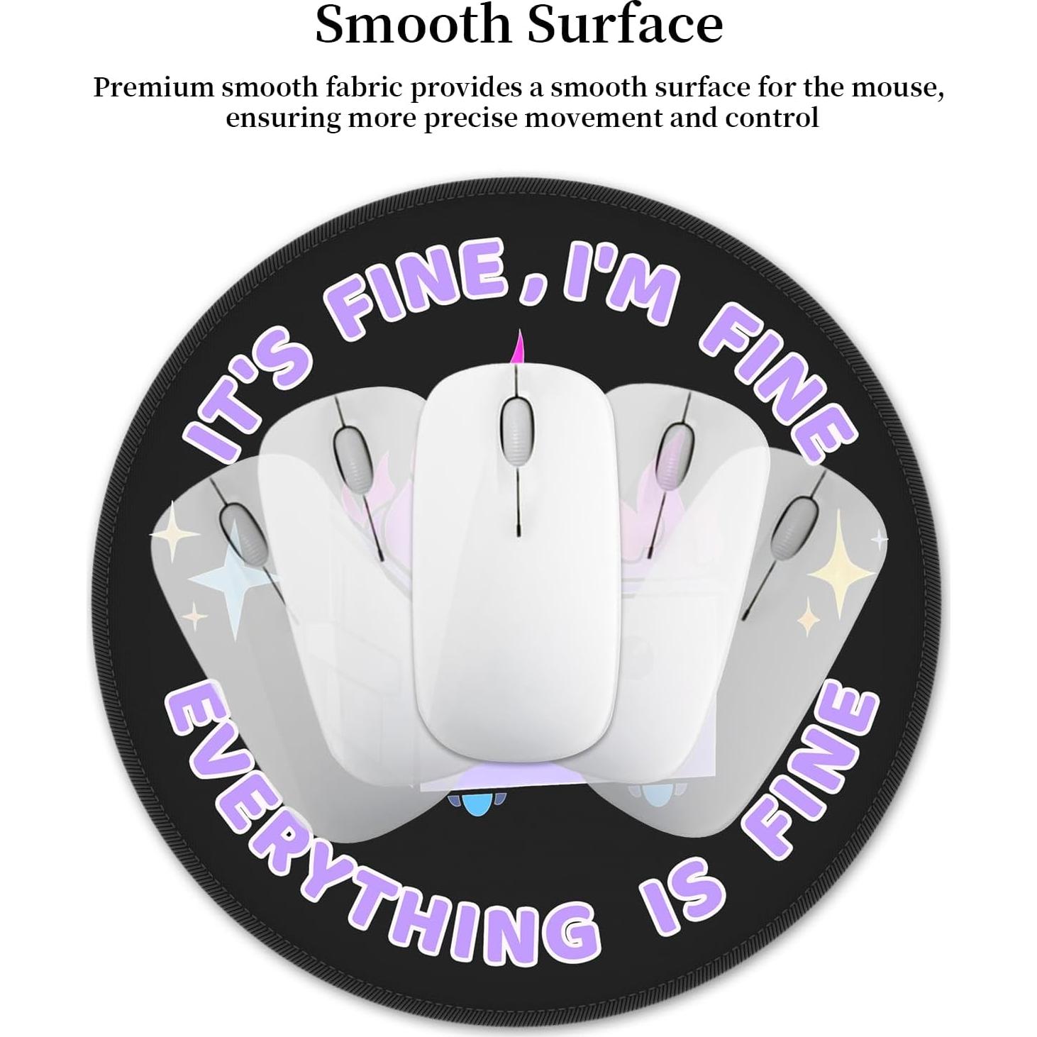 Alfombrilla de Ratón Hancynir Morada Redonda Antideslizante 220mm