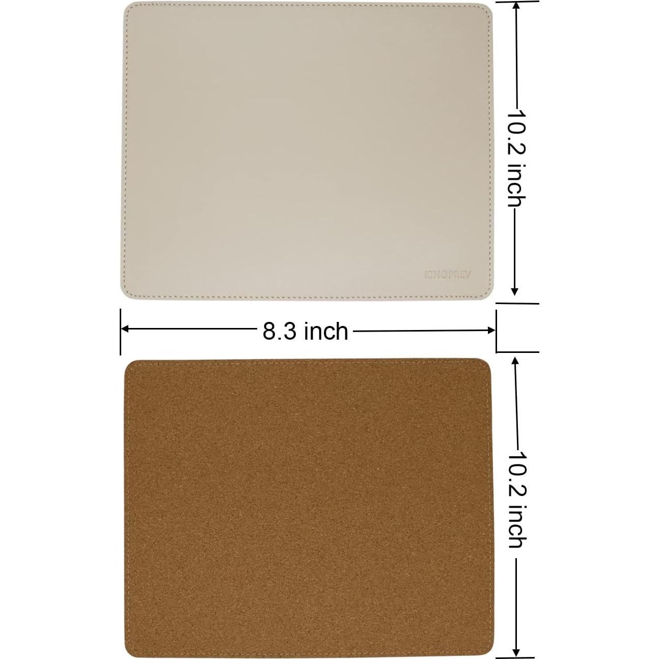 Alfombrilla de Ratón KINOPREV Beige Doble Cara Antideslizante 25.9x21cm