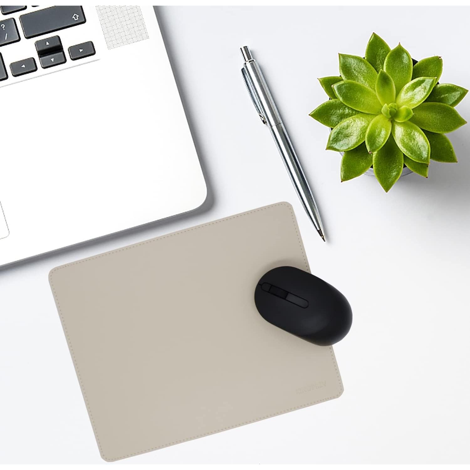 Alfombrilla de Ratón KINOPREV Beige Doble Cara Antideslizante 25.9x21cm