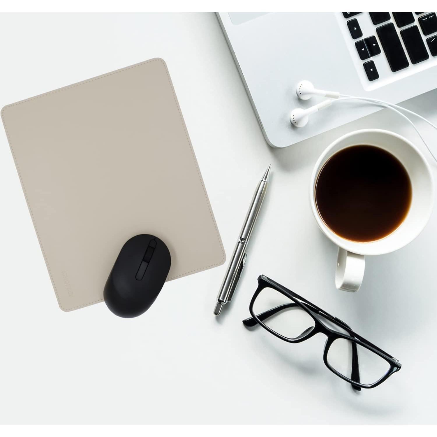 Alfombrilla de Ratón KINOPREV Beige Doble Cara Antideslizante 25.9x21cm