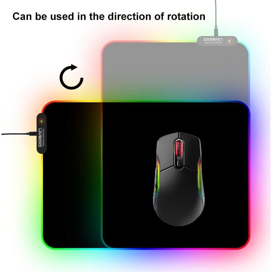 Alfombrilla de Ratón RGB DOGAIN 34.8x26.2 cm 11 Modos Iluminación
