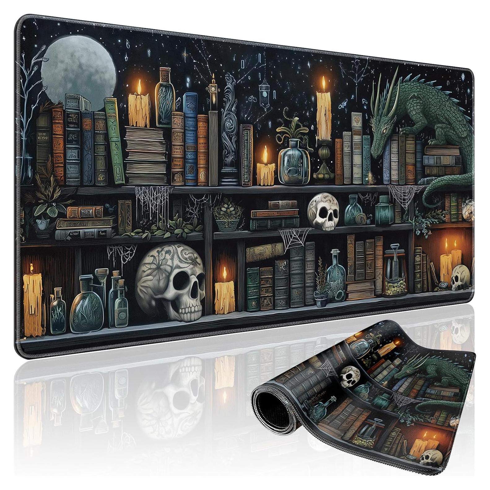 Alfombrilla de Ratón Grande Mcapirivo Biblioteca Gótica 80x40cm