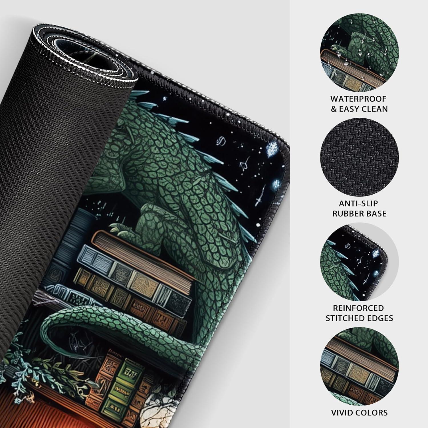 Alfombrilla de Ratón Grande Mcapirivo Biblioteca Gótica 80x40cm