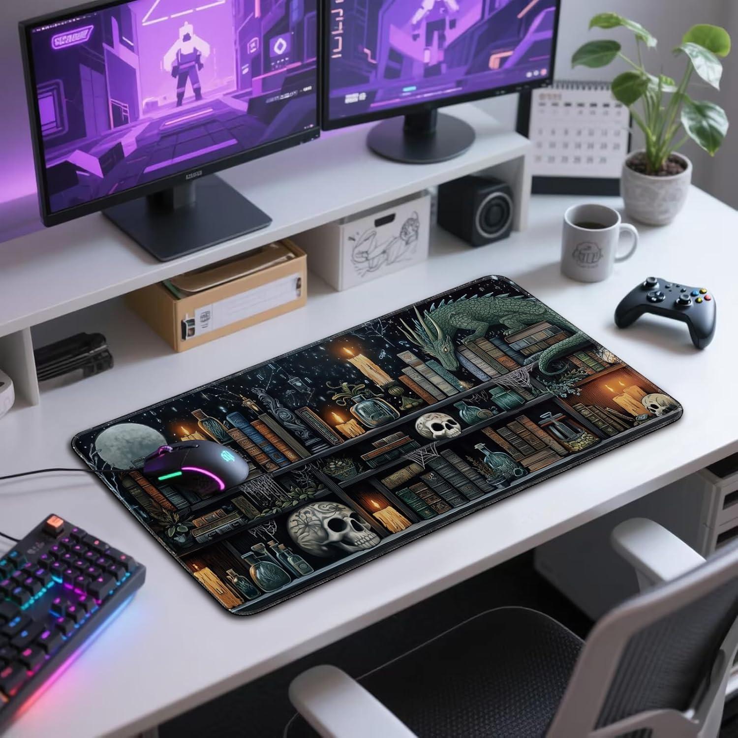 Alfombrilla de Ratón Grande Mcapirivo Biblioteca Gótica 80x40cm