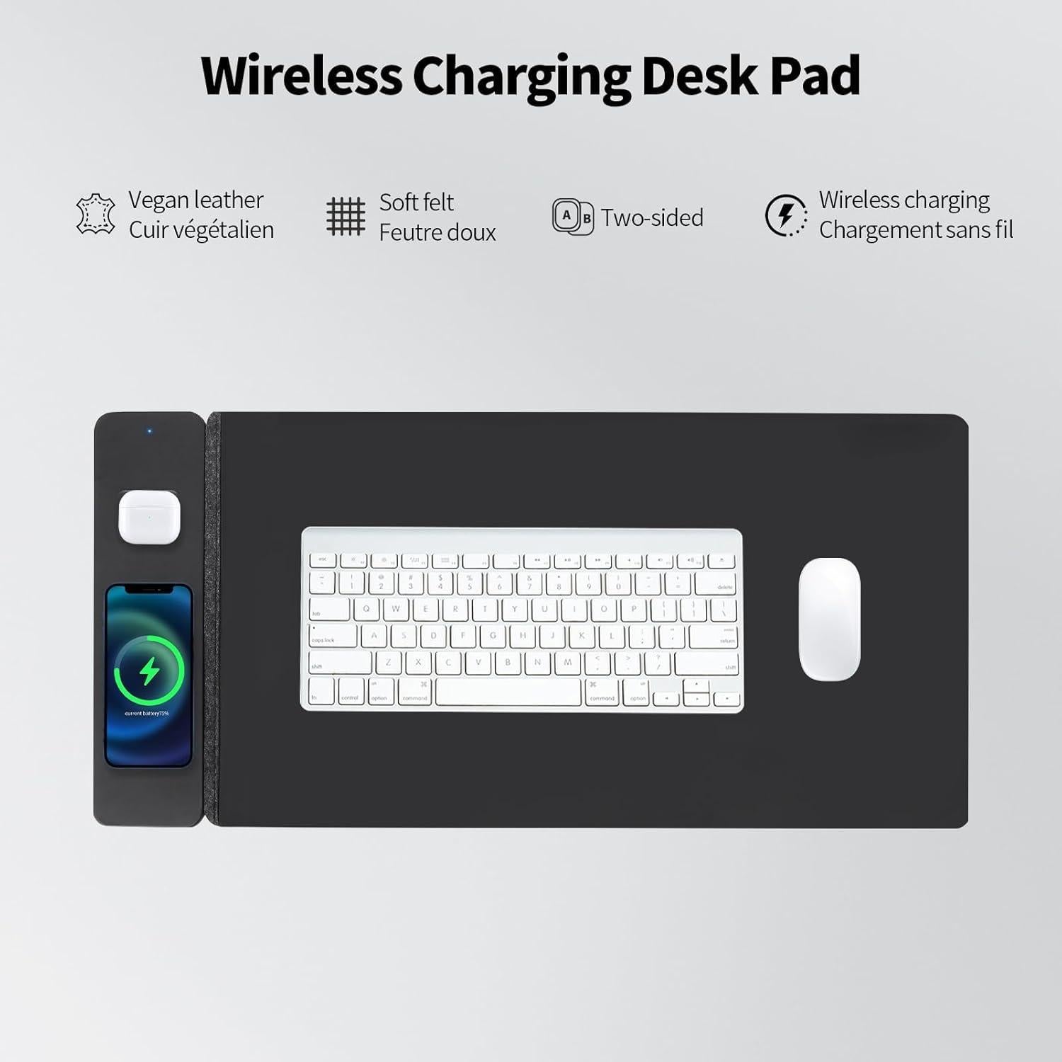 Alfombrilla de Carga Inalámbrica NovaPixel S88 - Negro