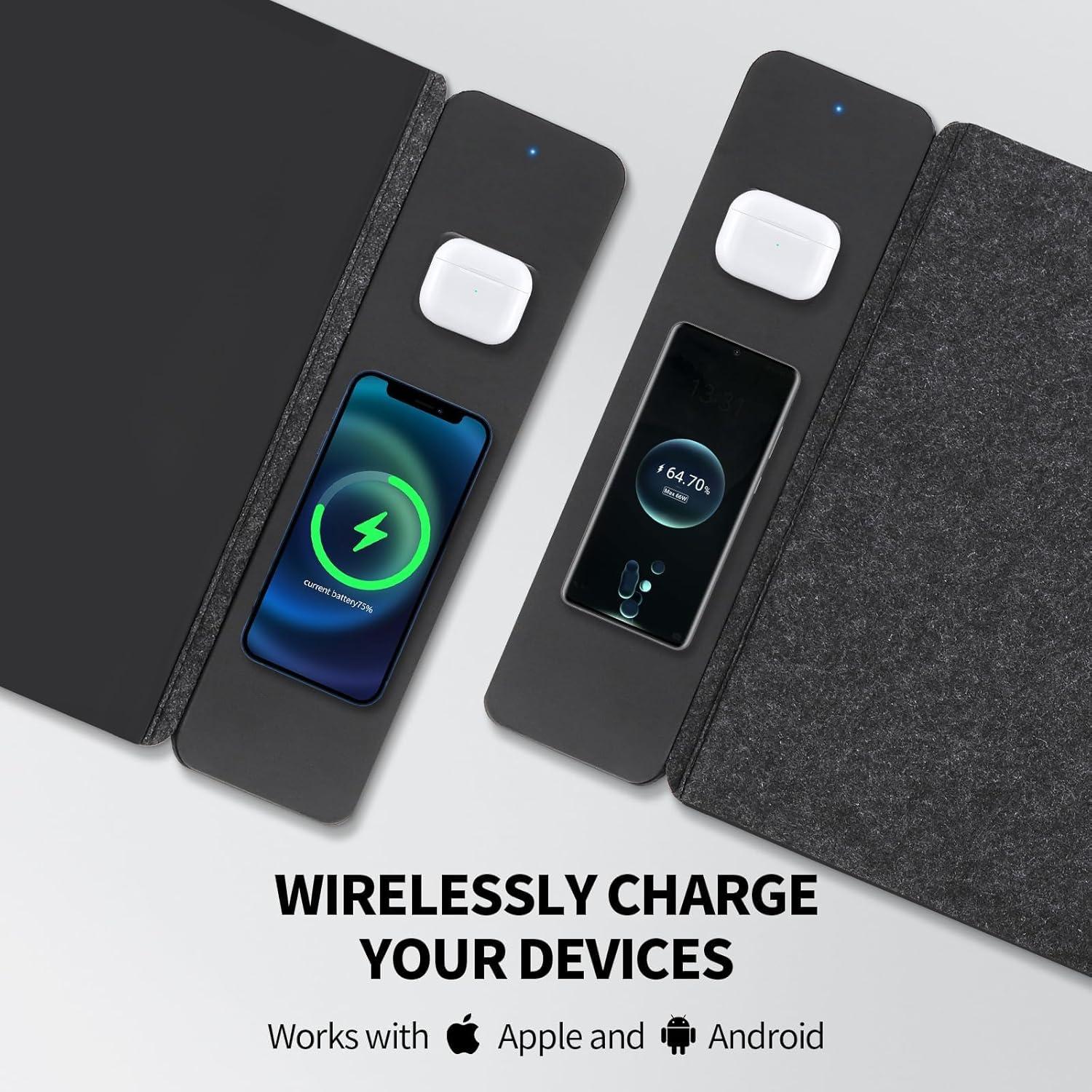 Alfombrilla de Carga Inalámbrica NovaPixel S88 - Negro