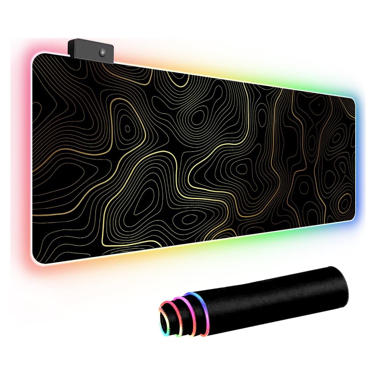 Alfombrilla de Ratón RGB ZEFIXON XL 80x30cm Impermeable