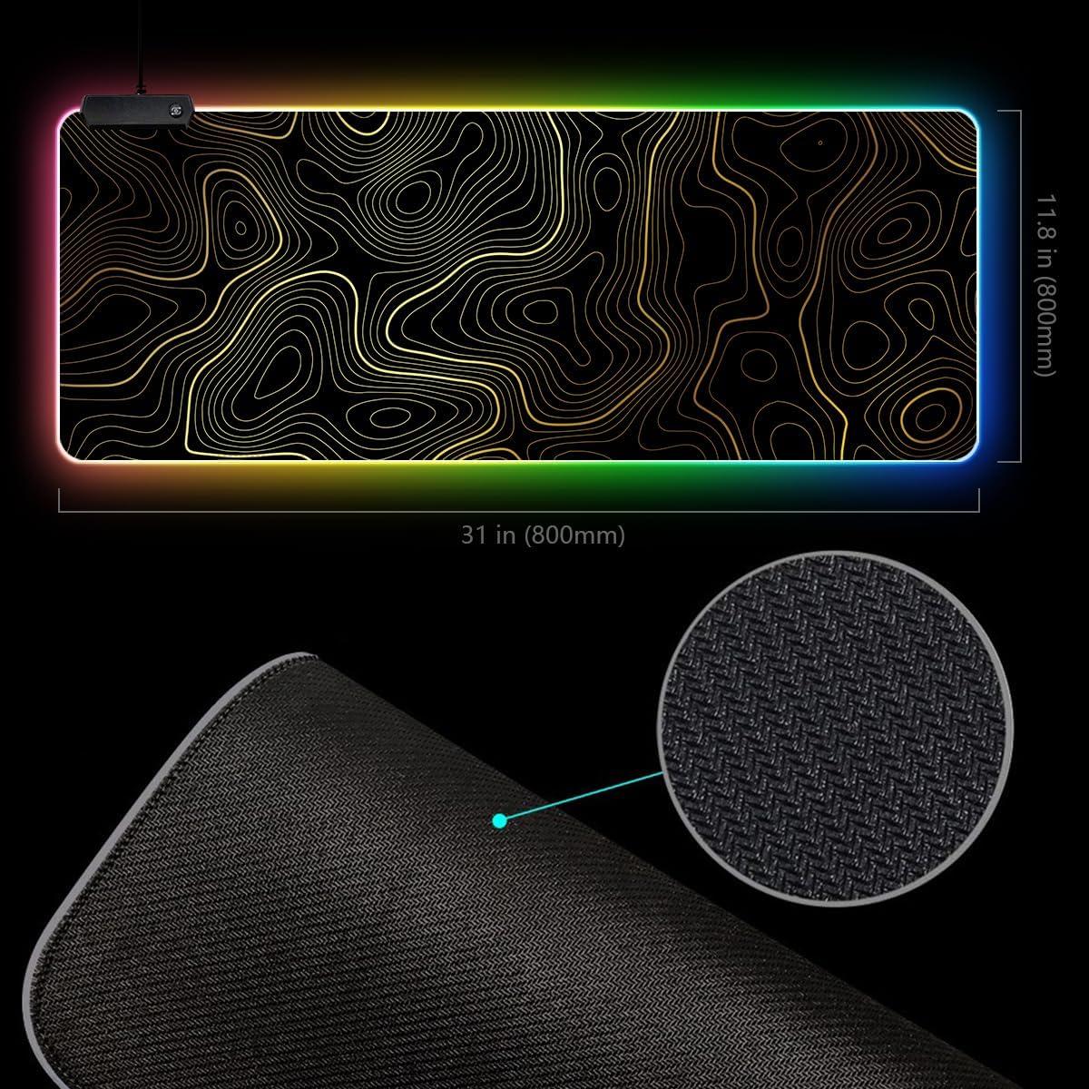 Alfombrilla de Ratón RGB ZEFIXON XL 80x30cm Impermeable