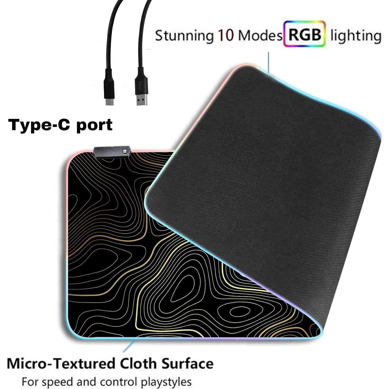 Alfombrilla de Ratón RGB ZEFIXON XL 80x30cm Impermeable