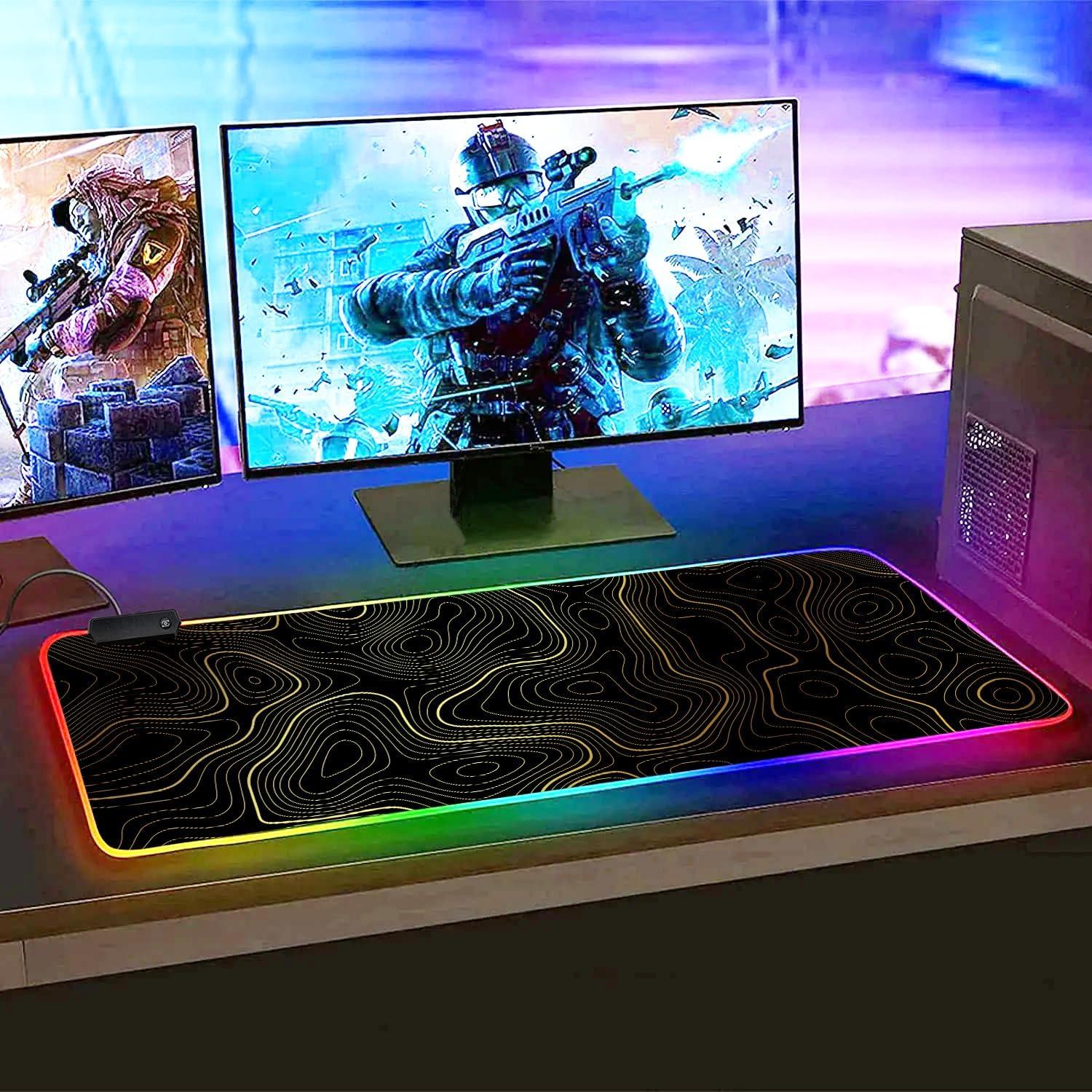 Alfombrilla de Ratón RGB ZEFIXON XL 80x30cm Impermeable